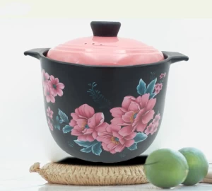 High quality Japanese style modern shallow clay pot soup ceramic Size and shape can be customized
