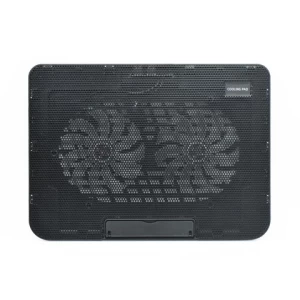 High quality laptop pad metal mesh height adjustable two fans cooling pad for laptop
