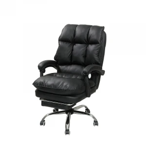 High quality leather ergonomic executive height adjustable caster wheel footrest manager upholstered office chair