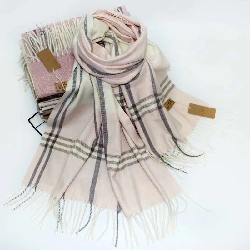 High quality New womens plaid tartan cashmere scarf herringbone scarf