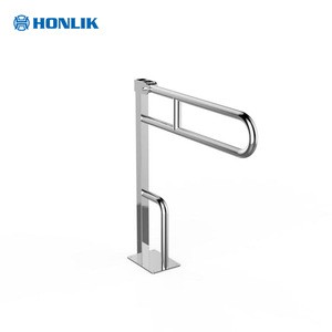 High quality stainless steel folding handrail bathroom hand rail