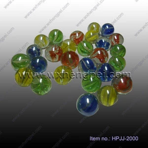 High-white transparent glass marbles inner with 8 petals