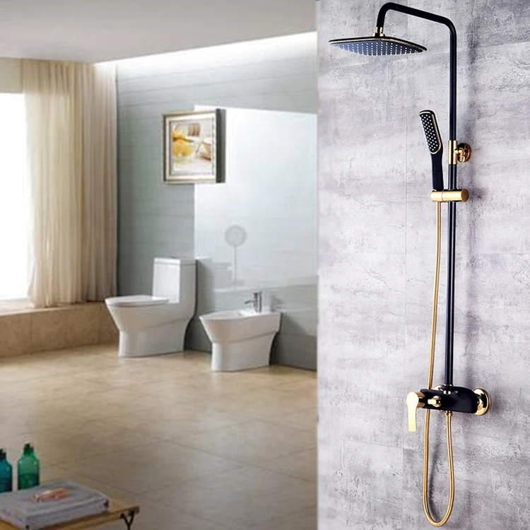 Home Accessories Black Bath Faucet Bathroom Shower Set