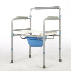 Home Care Manual chair toilet Folding Commode Chair for elderly