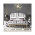 Home furniture soft bedroom latest double sleeping bed designs