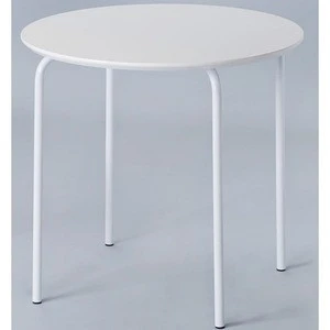Home White Round Metal Table for Kid / Store Promotion Table Display Stand