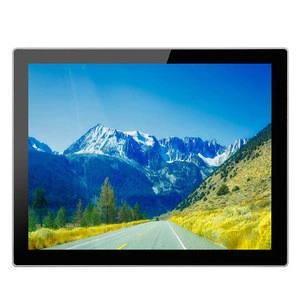 Hot Aluminum Frame Wall Mount/Vesa/Rack Mount Capacitive Touch Panel True Flat 15 inch Touch Screen Monitor