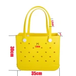Hot Factory Wholesale Fashion Beach Waterproof Eva Summer Rubber Handbags Custom Logo Small Bogg