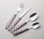 Import Hot Sale Children Dinnerware Color Plastic Handle Cutlery Set Stainless Steel Fork Knife 24 Pieces Lot Portable Tableware from China