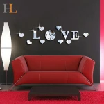 Hot Sale Diy Wall Sticker Clock / Mirror Wall Clock