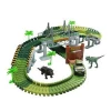 Hot sale Green Simulation Dinosaur World  Flexible Track Cars Toy Set 142pcs for kids