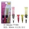 Hot Sale Plastic Golf Tee with Rubber Top T144 2pcs