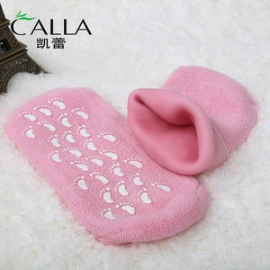 Hot Sale Product Pink Soften Moisturizing Spa Gel Socks Foot Skin Care