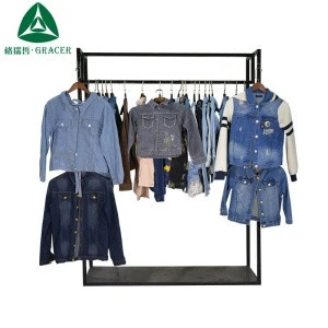 Hot sales africa used clothing second hand clothes denim jacket winter