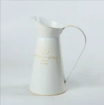 hot sales Metal antique  white cream color  garden flower pot planter
