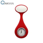 Hot Sell Silicone Rubber Digital Breast Nurse Watch, Waterproof Brooch Nurse Pocket Fob Doctor Watch
