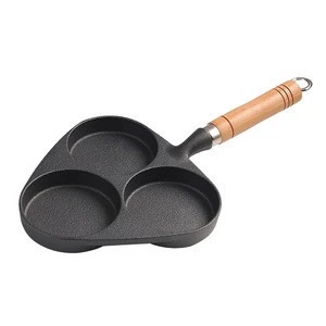 hot selling cookware bakeware cast iron frying pan for egg or cakes