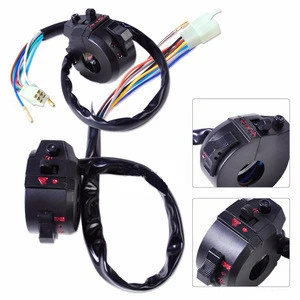 Hot Selling Motorcycle spare parts Motorcycle Handlebar Switch, Handlebar Left and Right Side Integrated Switch Assy Black