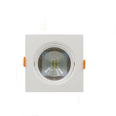 Hot selling plastic ip44 5w smd square led recessed downlight housing