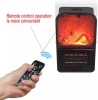 Hot Selling Wall-Outlet 3D Flame Quiet Fan Portable Electric Ceramic Heaters With