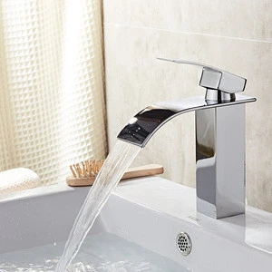 Hot/cold water mixer polished metered faucets single handle brass basin faucet mixer tap