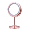 Hotel Customized Rose Gold lighted Vanity Led cosmetic mirror for makeup