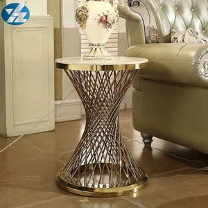 Hotel Furniture Round Marble Top Modern Side Tables For Sale