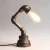 Import Hotel rustic pipe reading table lamp black cord dimmable control from China