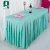 Import hotsale event use modern design pleated table skirt from China