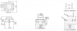 Illuminated 12mm Tact Switch Push Button with White LED 12*12 dip 4pin RoHS TS-2017