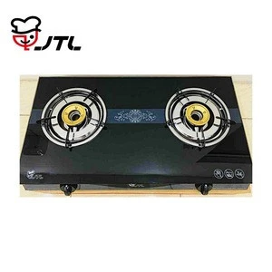 In Stock Cheap Tempered Glass 2 Burner Gas Stove
