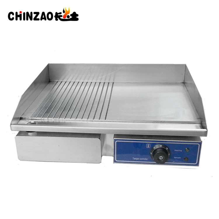Industrial Electric Half Griddle And Half Grill