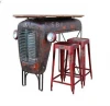 Industrial High Quality Tractor Bar Table With 2 Stools Set