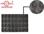 Industrial non-stick donut baking pan tray 32 multi-link cake mould of donut shaped bakeware