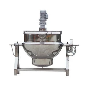 industrial size cooking pots tiltable interlayer boiler 600l double jacket kettle