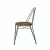 Import Industrial style stackable wood slat metal base wire chair from China