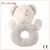 Import Infant educational toys plush baby rattle toys white cute bear kids bed bell from China
