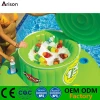 Inflatable floating ice bucket inflatable ice cooler with can bottle holders