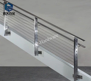 Side mounted / flooring stainless steel balustrade for balcony and staircase