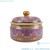 Import Jingdezhen Colorful Green Blue Glazed Twig Pattern Enamel Lotus Flower Ceramic Tea Jars Pot Canister from China