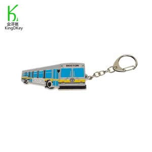 Keychain enamel metal school bus keychain small usa keyring gift
