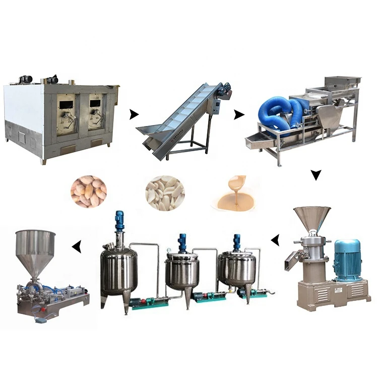100 kg 500 kg peanut butter processing production equipment plant line, automatic peanut butter processing machine