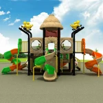 kids gym playground children outdoor plastic fort play set with rock climbing