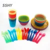 Kitchen Accessories Kids Eating Set Eco Tableware Customized