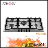 kitchen cooking gas stove lpg gas device stainless steel 5 burners