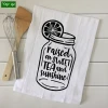 Kitchen decor printed cotton tea towel farmhouse flour sack towel personalized