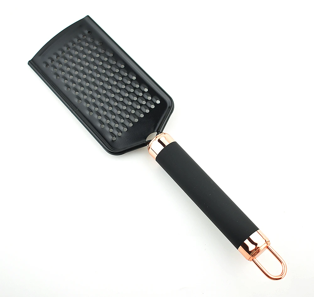 kitchen gadgets kitchen tools stainless steel non-stick flat grater with rose gold spray paint new soft TPR handle