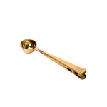 Kitchen Supplies Coffee Scoop And Bag Clip Stainless Steel Tea Measuring Coffee Spoon