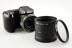 KIWIfotos LA-62L810T 62mm Lens adapter for "Nikon Coolpix L810" Fine finish Matte surface