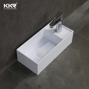 KKR-1108 Small Size Washbasin Corner Sink Bathroom Wall-hung Basin Stone Sink